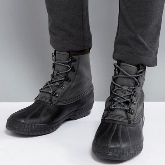 sorel black duck boots